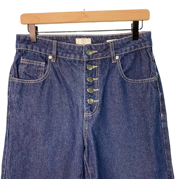 Cotton On Mid Wide Crop Button Front Jeans - Picture 4 of 8